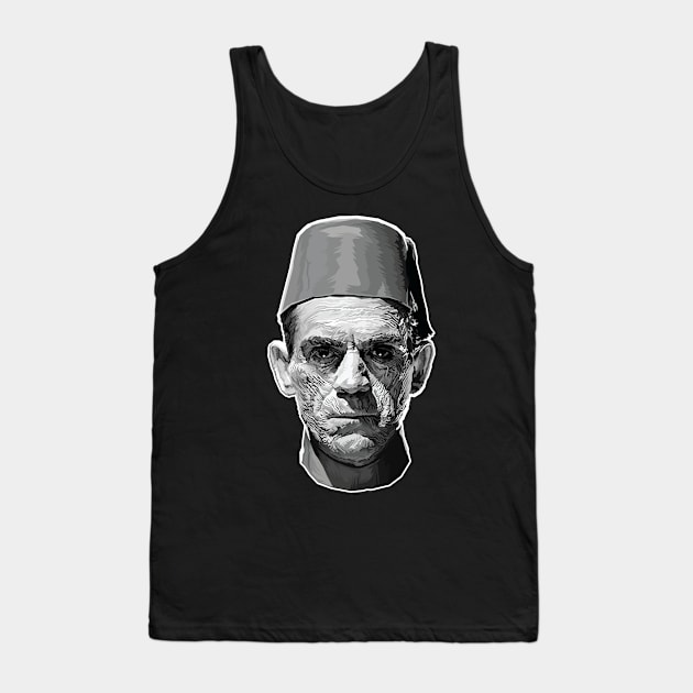 High Priest Imhotep (Grayscale Version) Tank Top by pentoolarts